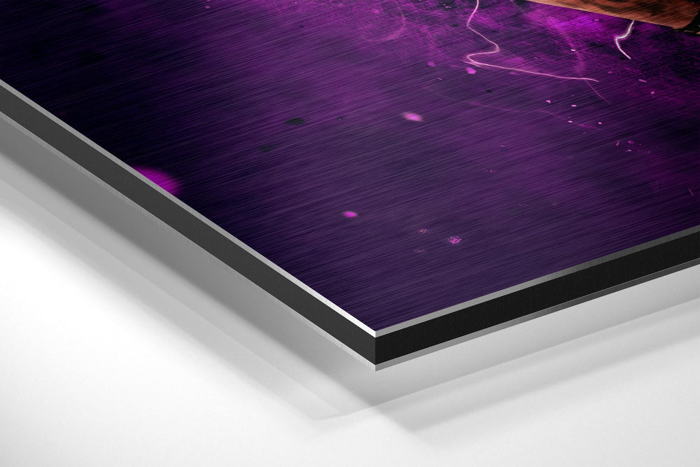LeBron James Brushed Aluminium Dibond Wall Art.