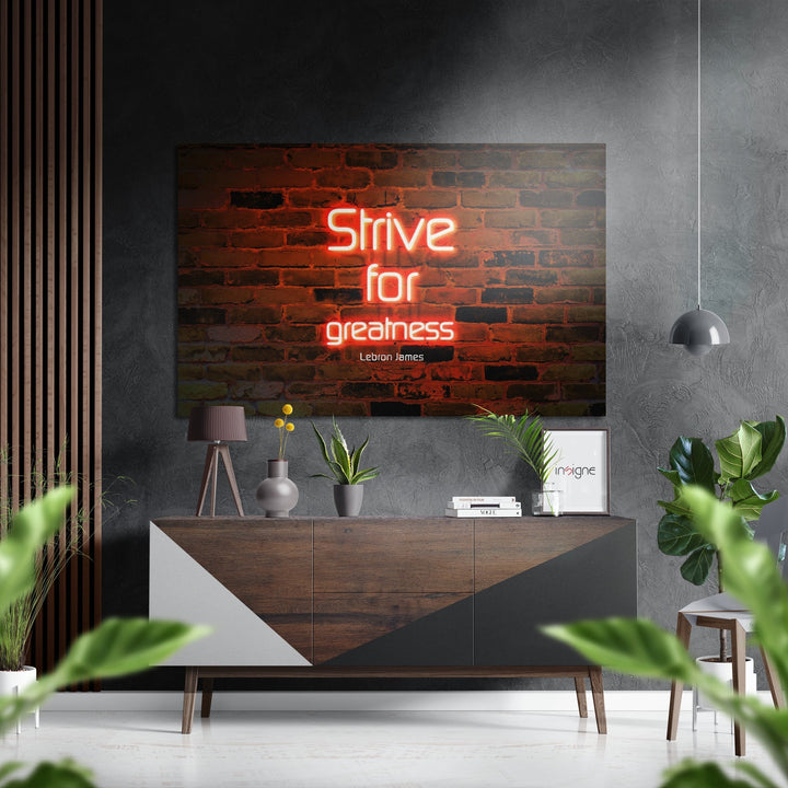 Strive Brushed Aluminium Dibond Wall Art.