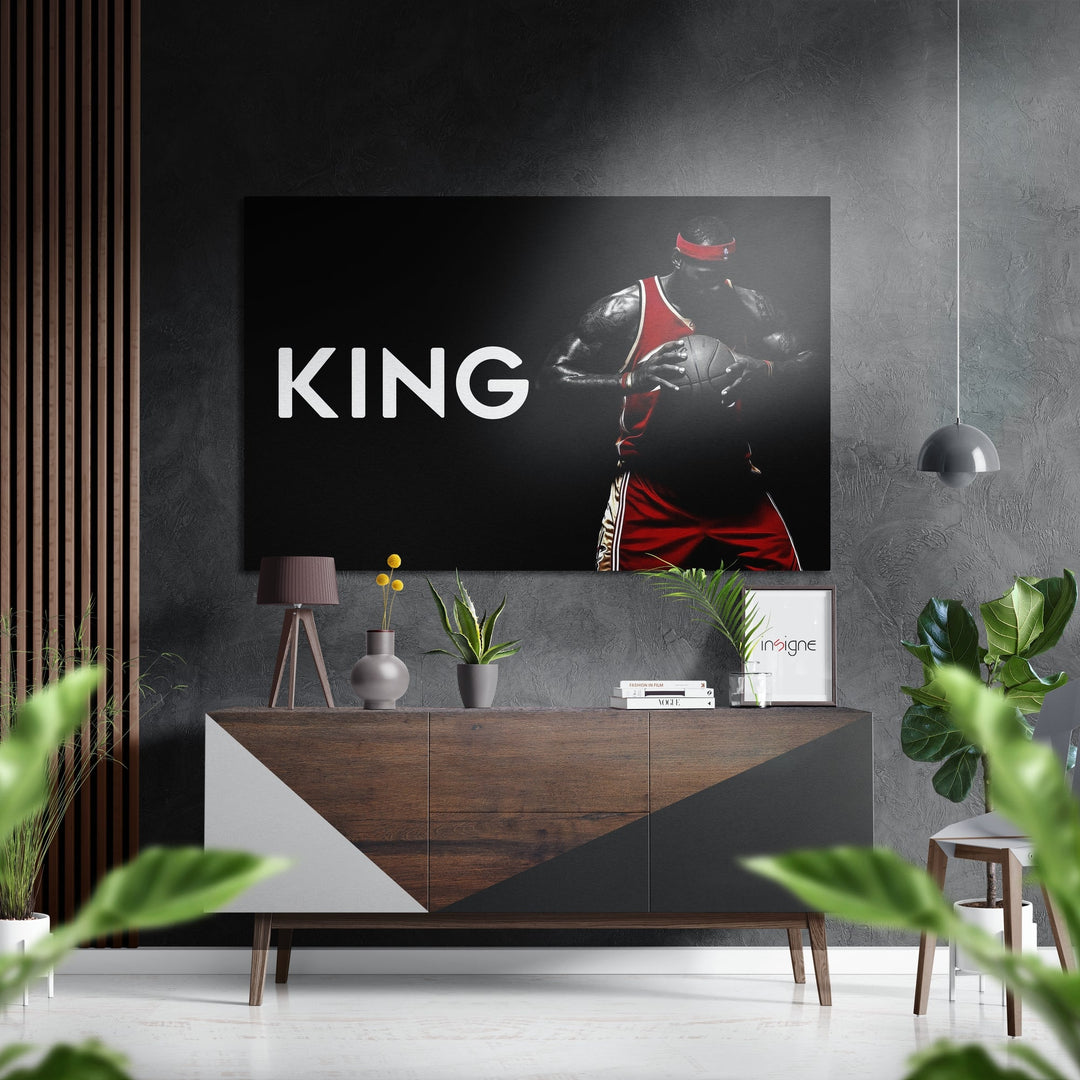 LeBron James Brushed Aluminium Dibond Wall Art.