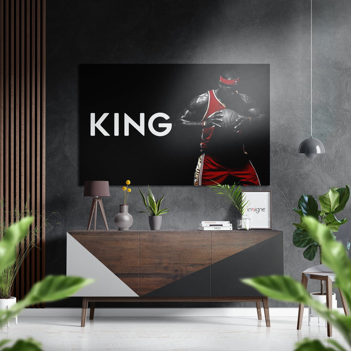 LeBron James Brushed Aluminium Dibond Wall Art.