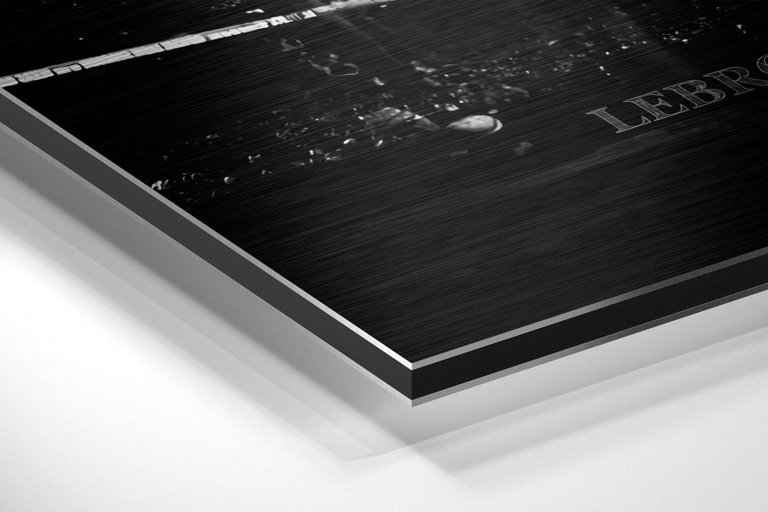 LeBron James Brushed Aluminium Dibond Wall Art.