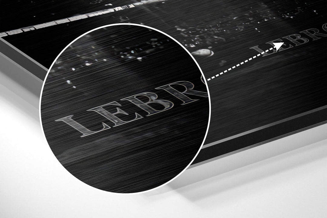 LeBron James Brushed Aluminium Dibond Wall Art.