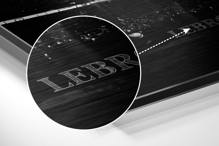 LeBron James Brushed Aluminium Dibond Wall Art.
