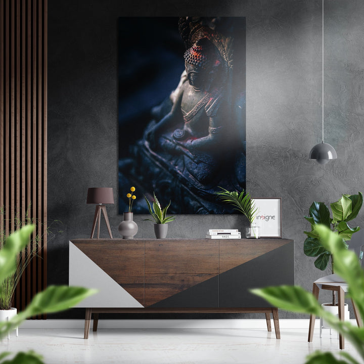 Budha Brushed Aluminium Dibond Wall Art.
