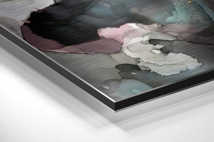 Abstract Flower Brushed Aluminium Dibond Wall Art.