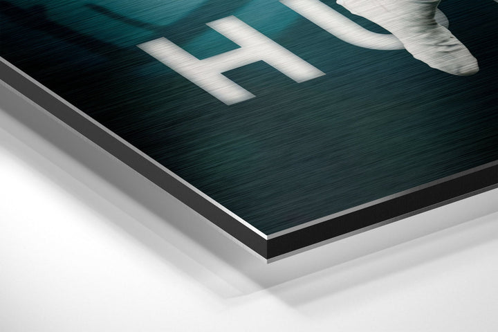 Jalen Hurts Eagles Brushed Aluminium Dibond Wall Art.