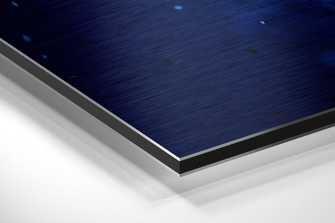 Messi Brushed Aluminium Dibond Wall Art.