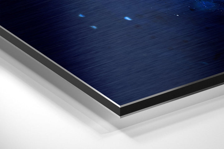 Messi Brushed Aluminium Dibond Wall Art.