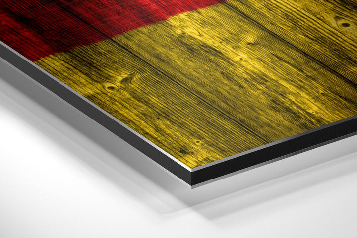Flag of Germany Brushed Aluminium Dibond Wall Art.
