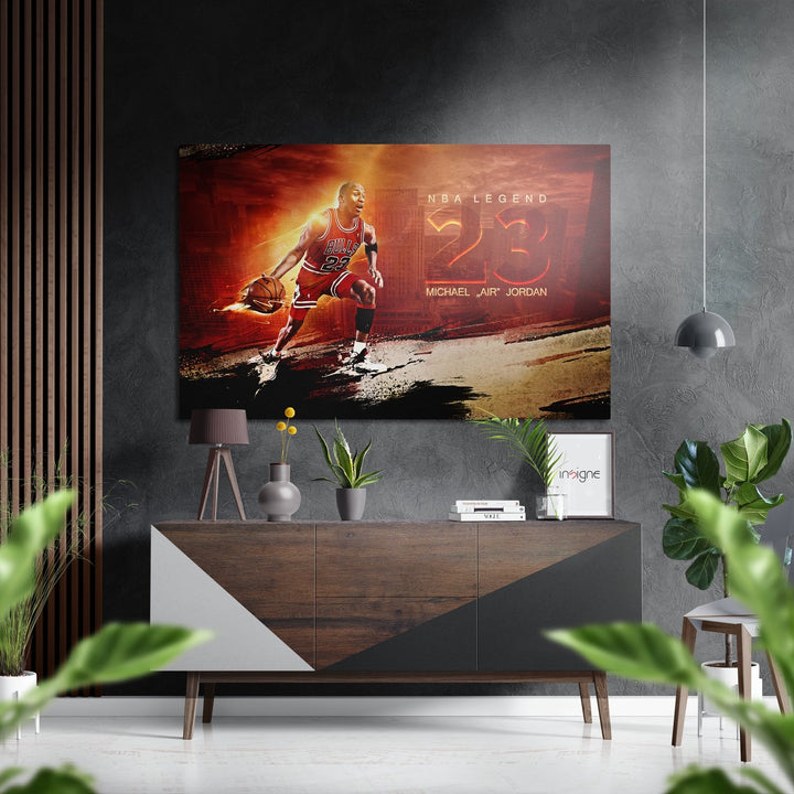 Jordan Brushed Aluminium Dibond Wall Art.
