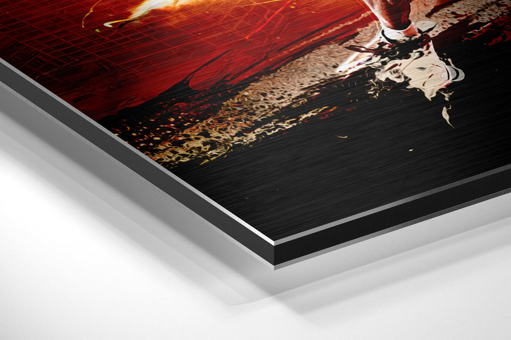Jordan Brushed Aluminium Dibond Wall Art.