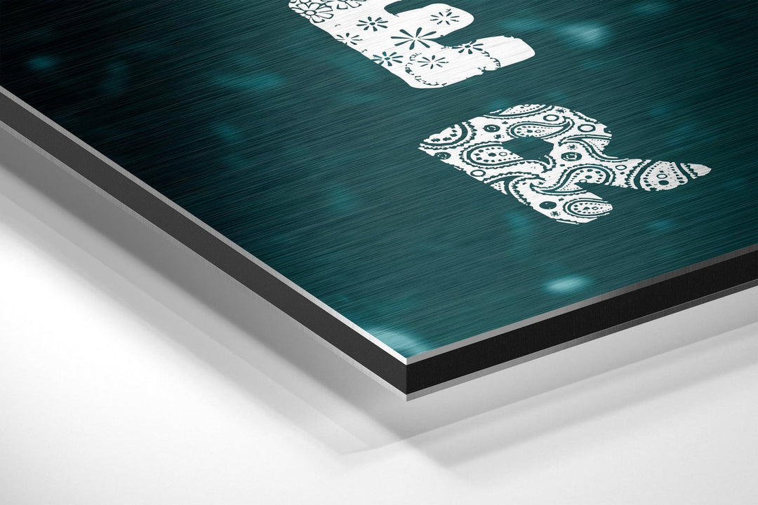 Joker Brushed Aluminium Dibond Wall Art.