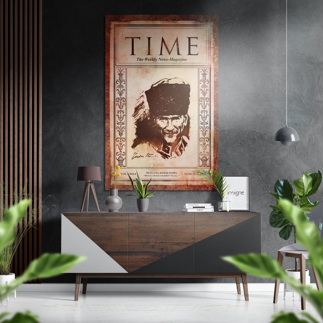 Atatürk Brushed Aluminium Dibond Wall Art.
