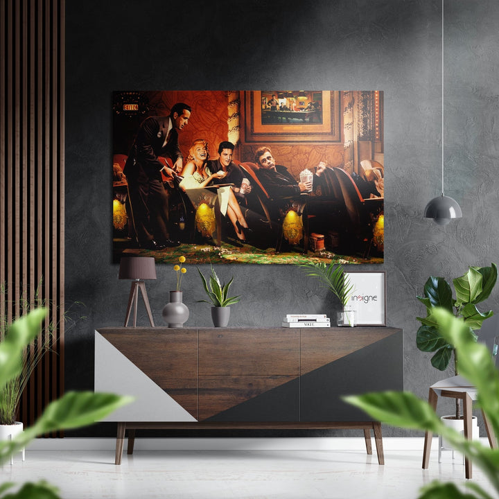 Marilyn, Elvis, Humphrey, James Brushed Aluminium Dibond Wall Art.