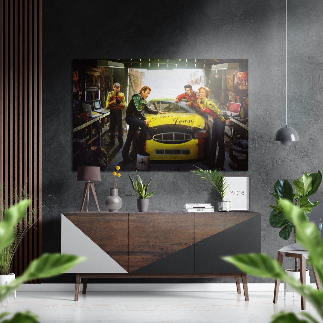 Marilyn, Elvis, Humphrey, James Brushed Aluminium Dibond Wall Art.