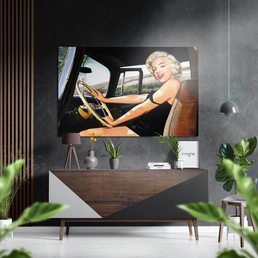Marilyn Monroe Brushed Aluminium Dibond Wall Art.