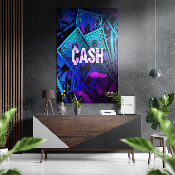 Cash Brushed Aluminium Dibond Wall Art.