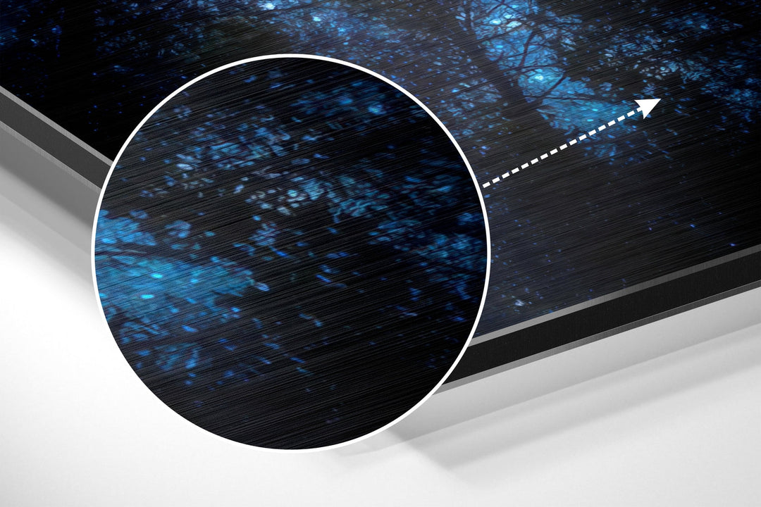 Never Stop Looking Up Brushed Aluminium Dibond Wall Art.