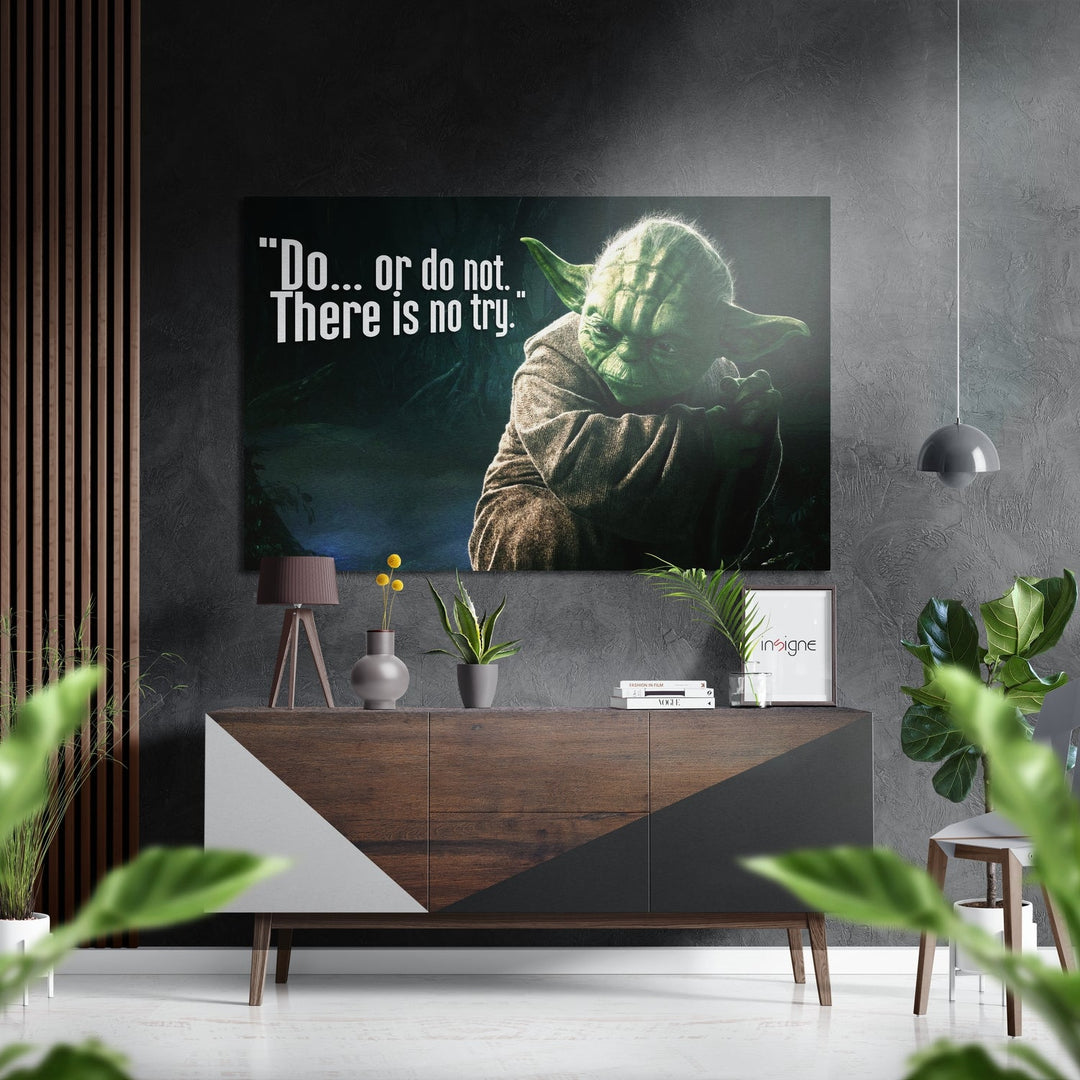 Do or Do not Brushed Aluminium Dibond Wall Art.