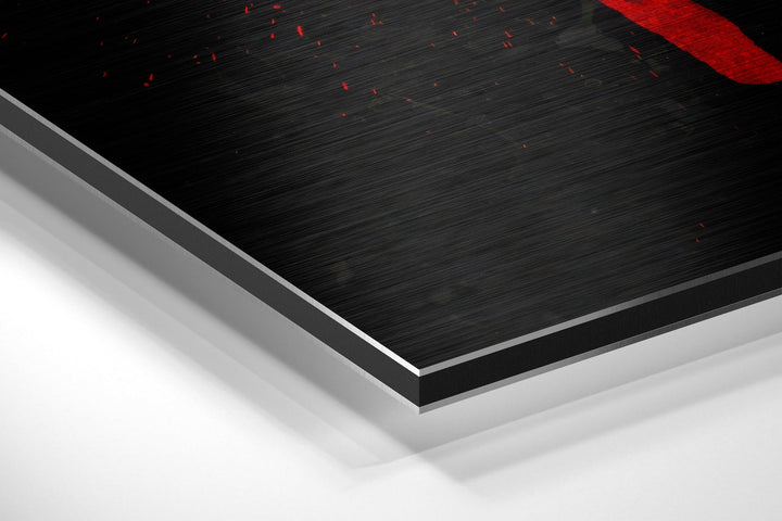 No Pain, No Gain Brushed Aluminium Dibond Wall Art.