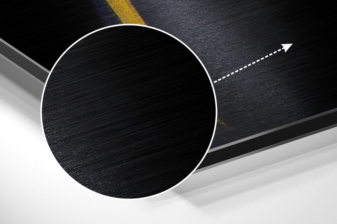 Yellow Stance Brushed Aluminium Dibond Wall Art.