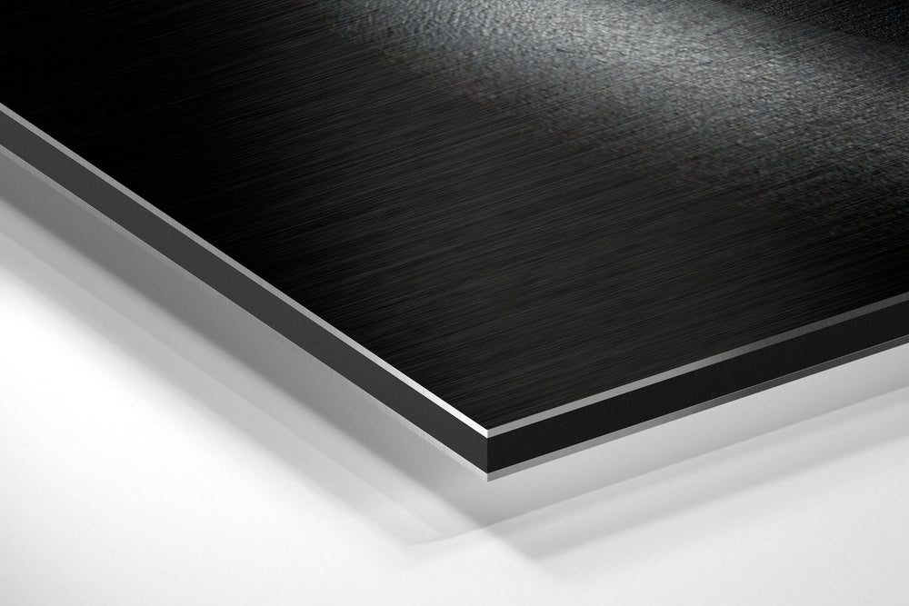 Sssh Brushed Aluminium Dibond Wall Art.