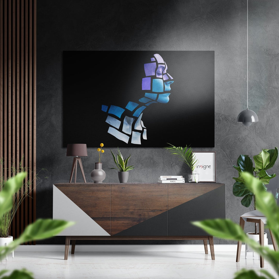 Patchwork Face Brushed Aluminium Dibond Wall Art.