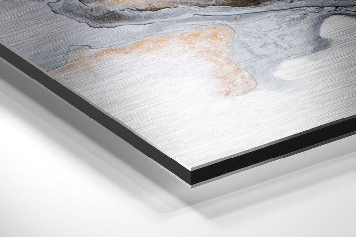 Marbleous Brushed Aluminium Dibond Wall Art.