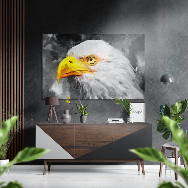 Eagle Brushed Aluminium Dibond Wall Art.