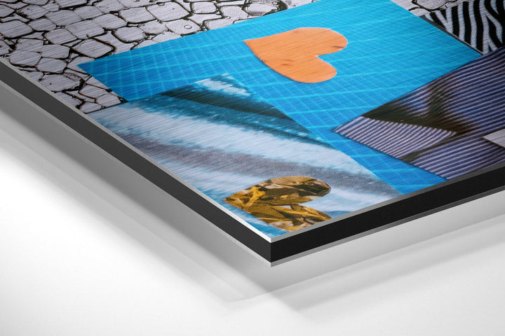 Patchwork Eyes Brushed Aluminium Dibond Wall Art.