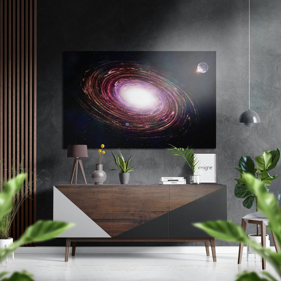 Space Brushed Aluminium Dibond Wall Art.