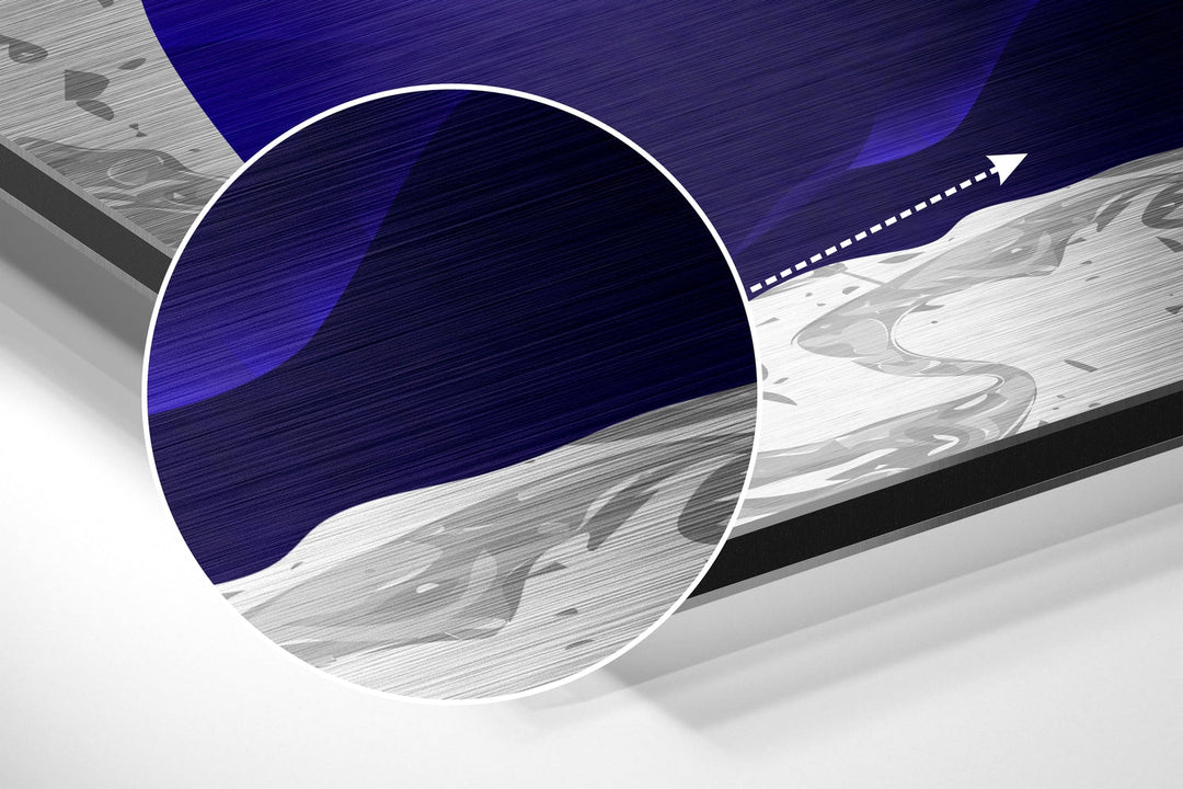 Feathers Brushed Aluminium Dibond Wall Art.
