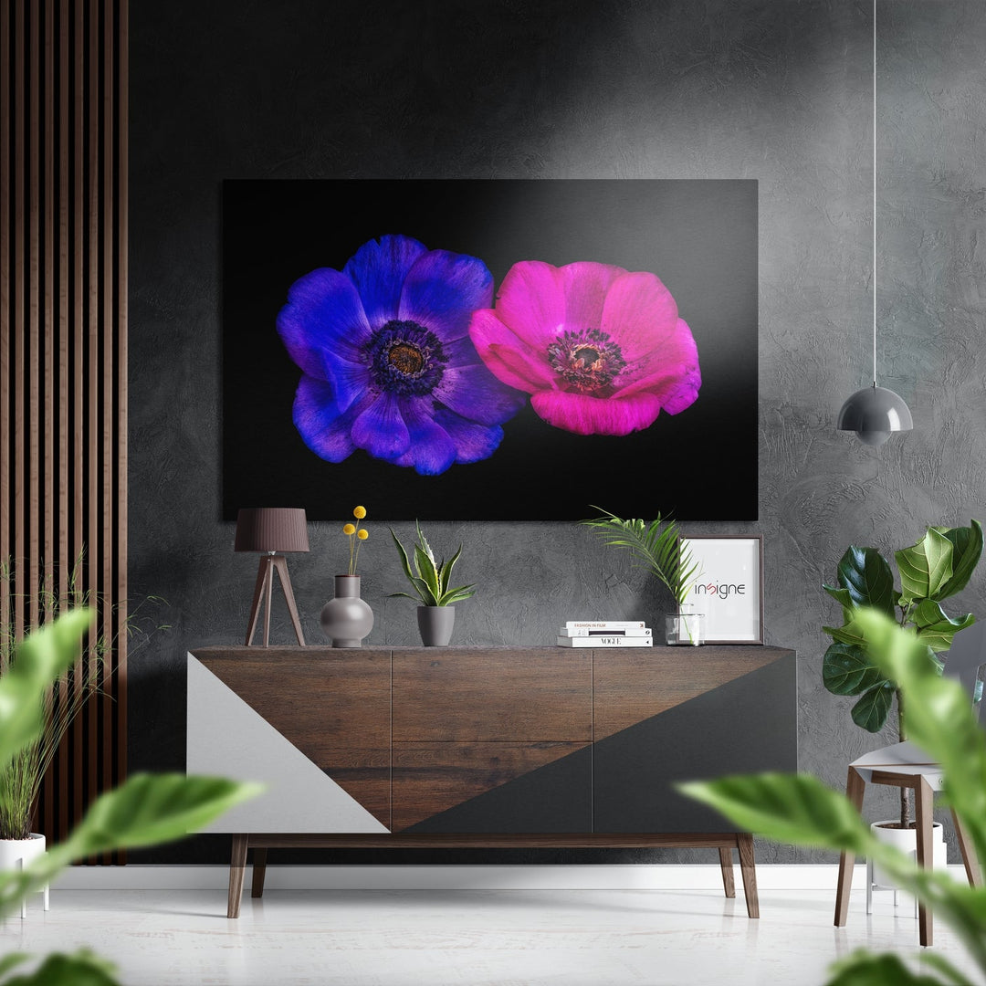 Flowers Brushed Aluminium Dibond Wall Art.