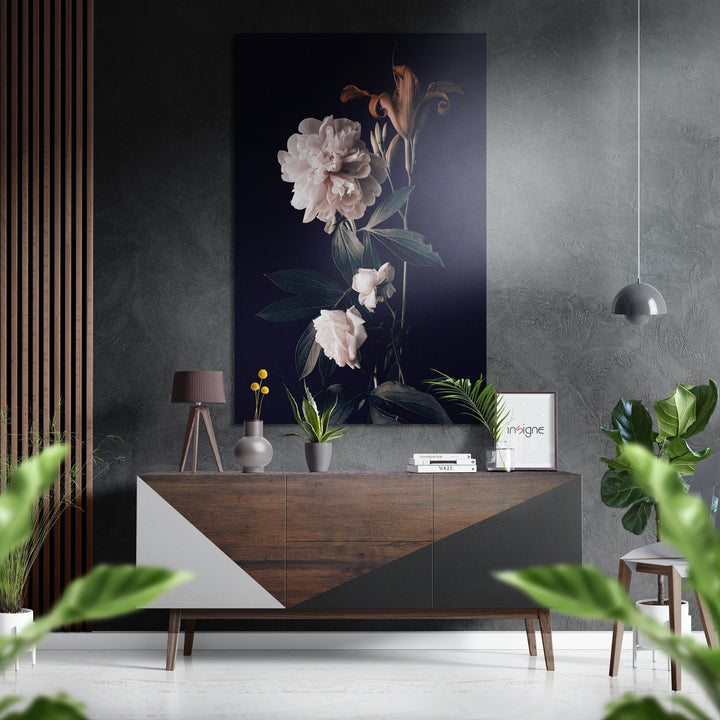 Flowers Brushed Aluminium Dibond Wall Art.