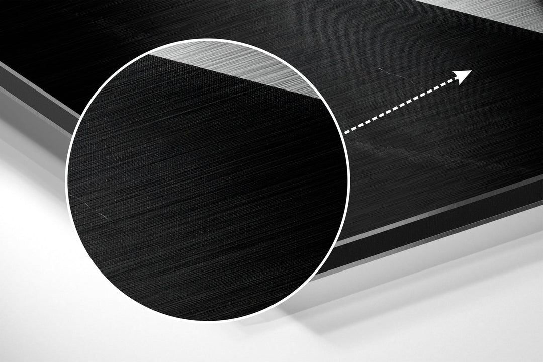 Smoke Brushed Aluminium Dibond Wall Art.