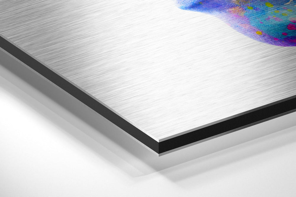 Blossoming Ideas Brushed Aluminium Dibond Wall Art.