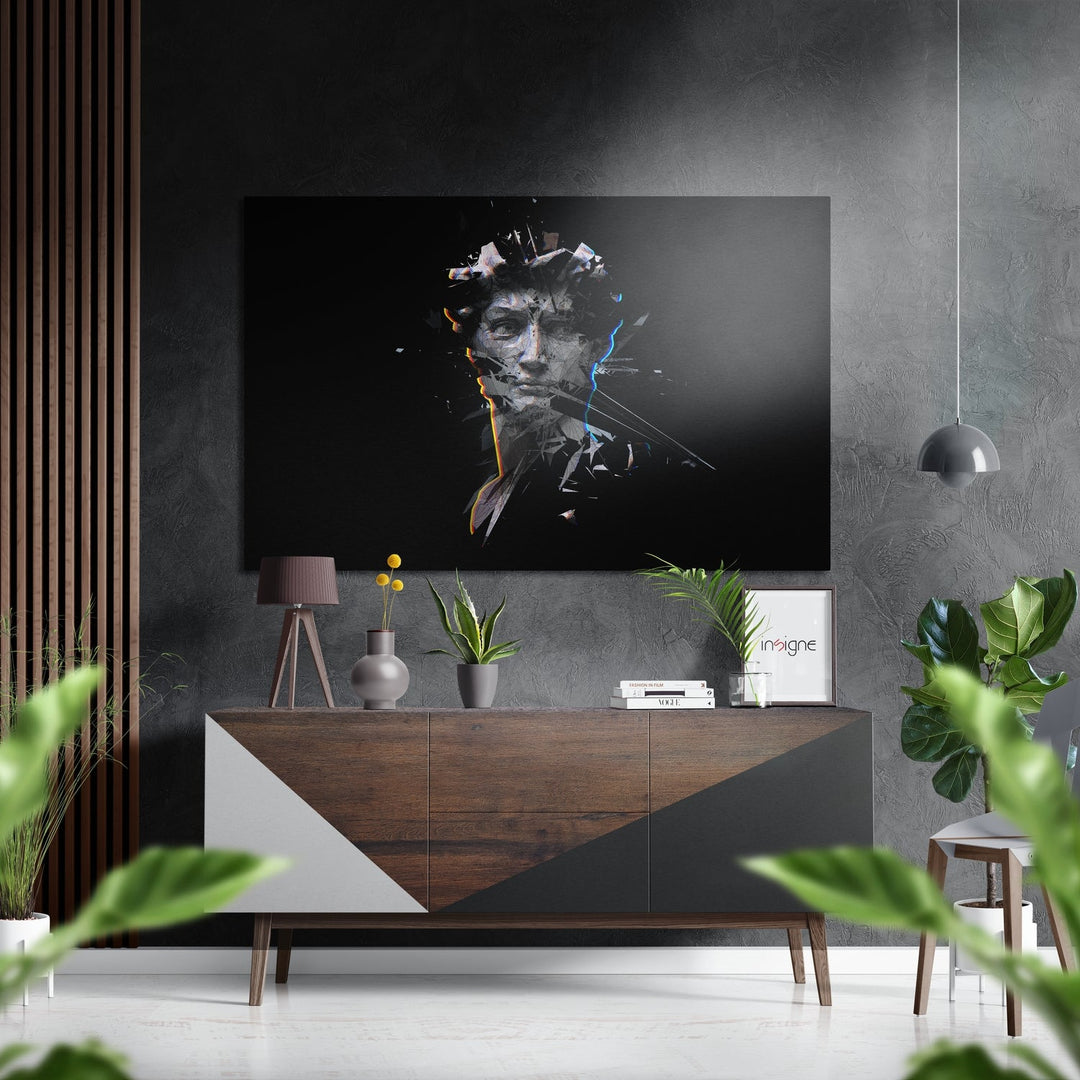 Broken Brushed Aluminium Dibond Wall Art.