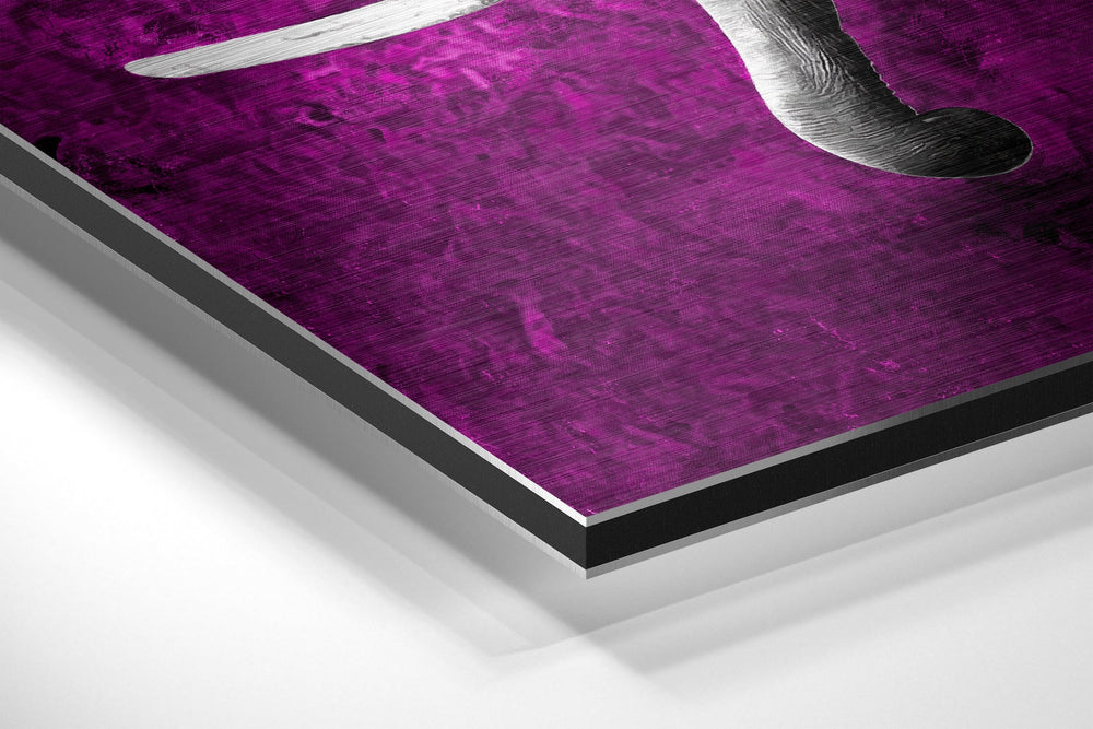 Elephant Brushed Aluminium Dibond Wall Art.