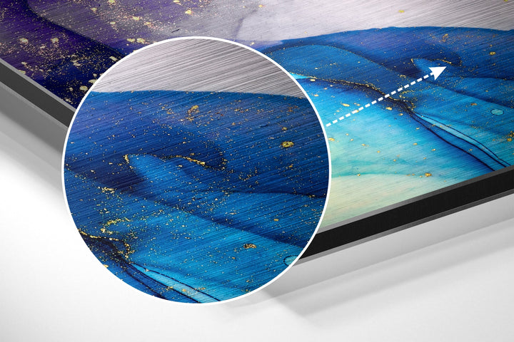 Purple Wave Brushed Aluminium Dibond Wall Art.