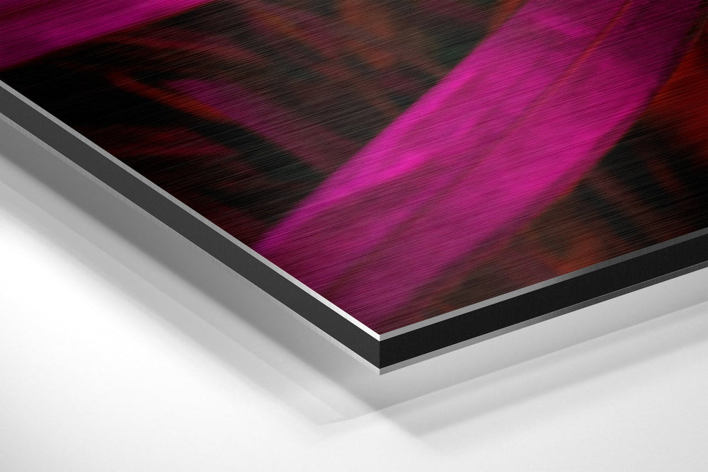 Leaf Brushed Aluminium Dibond Wall Art.