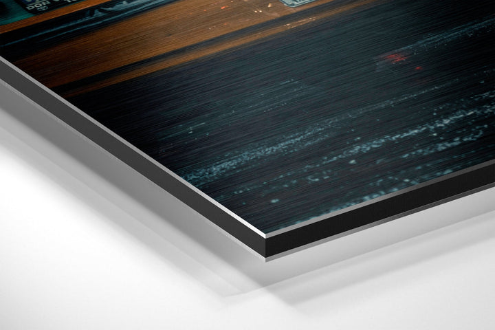 City Rush Brushed Aluminium Dibond Wall Art.