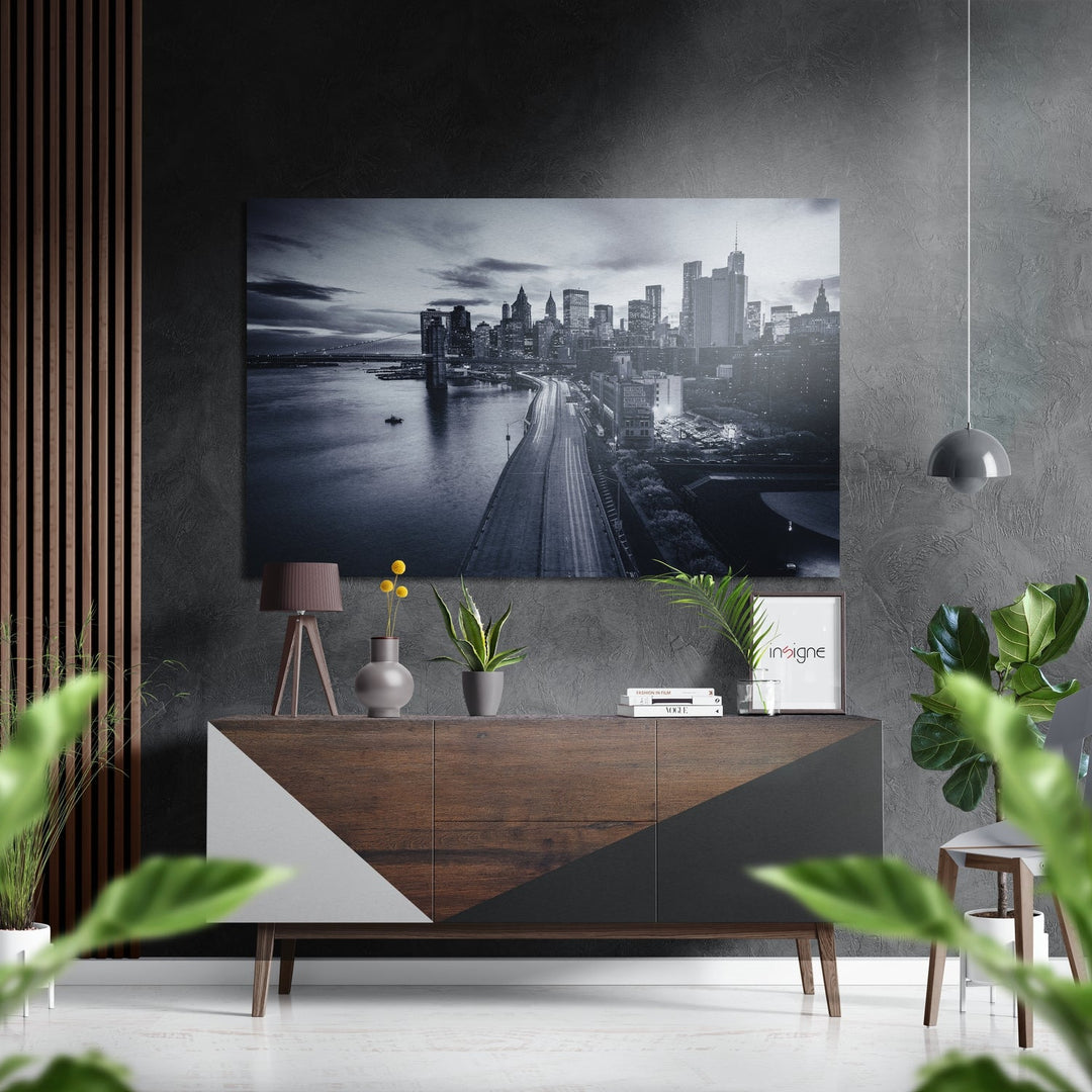 City View Brushed Aluminium Dibond Wall Art.