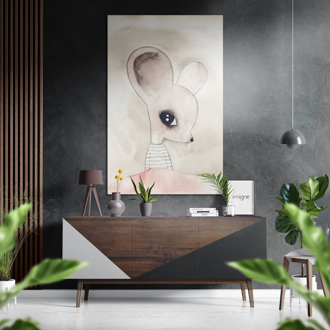 Sweet Mouse Brushed Aluminium Dibond Wall Art.