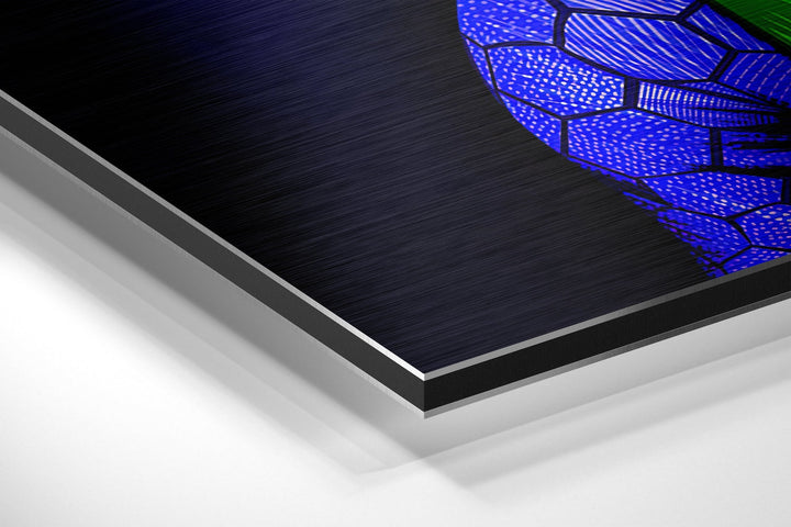Joker Brushed Aluminium Dibond Wall Art.