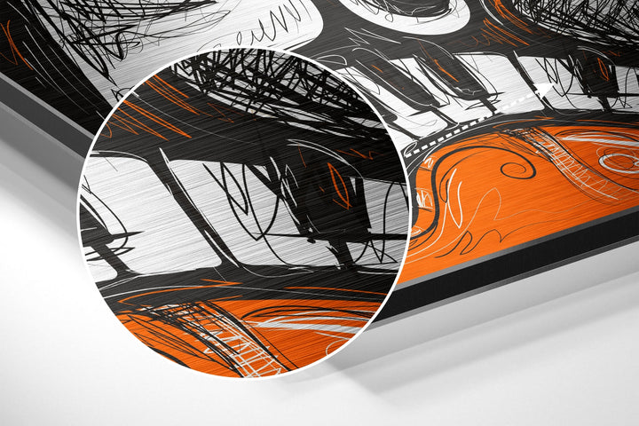 Picasso Style Brushed Aluminium Dibond Wall Art.
