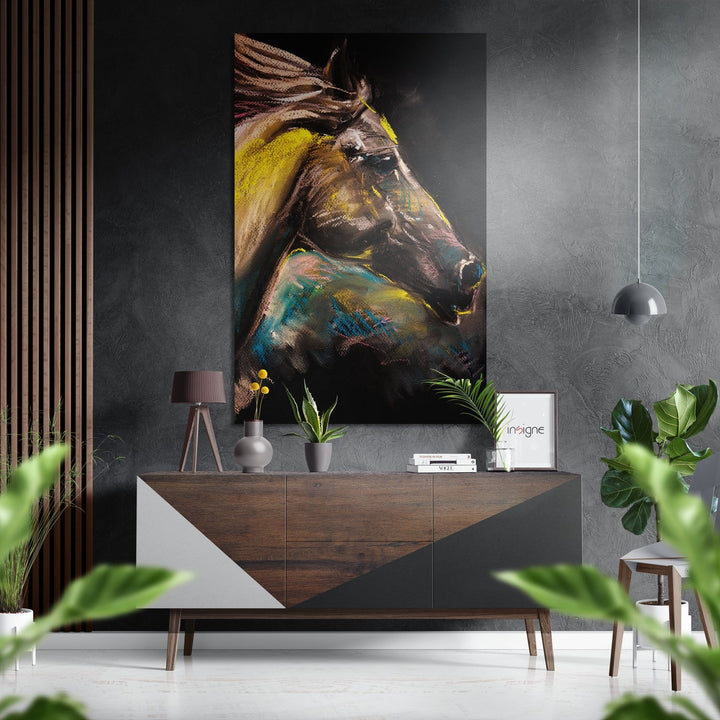 Horse Brushed Aluminium Dibond Wall Art.