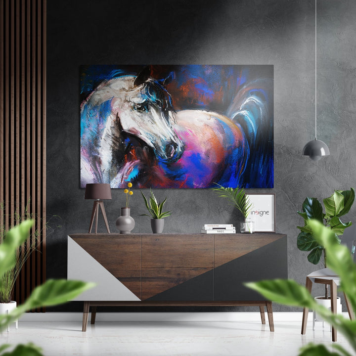 Horse Brushed Aluminium Dibond Wall Art.