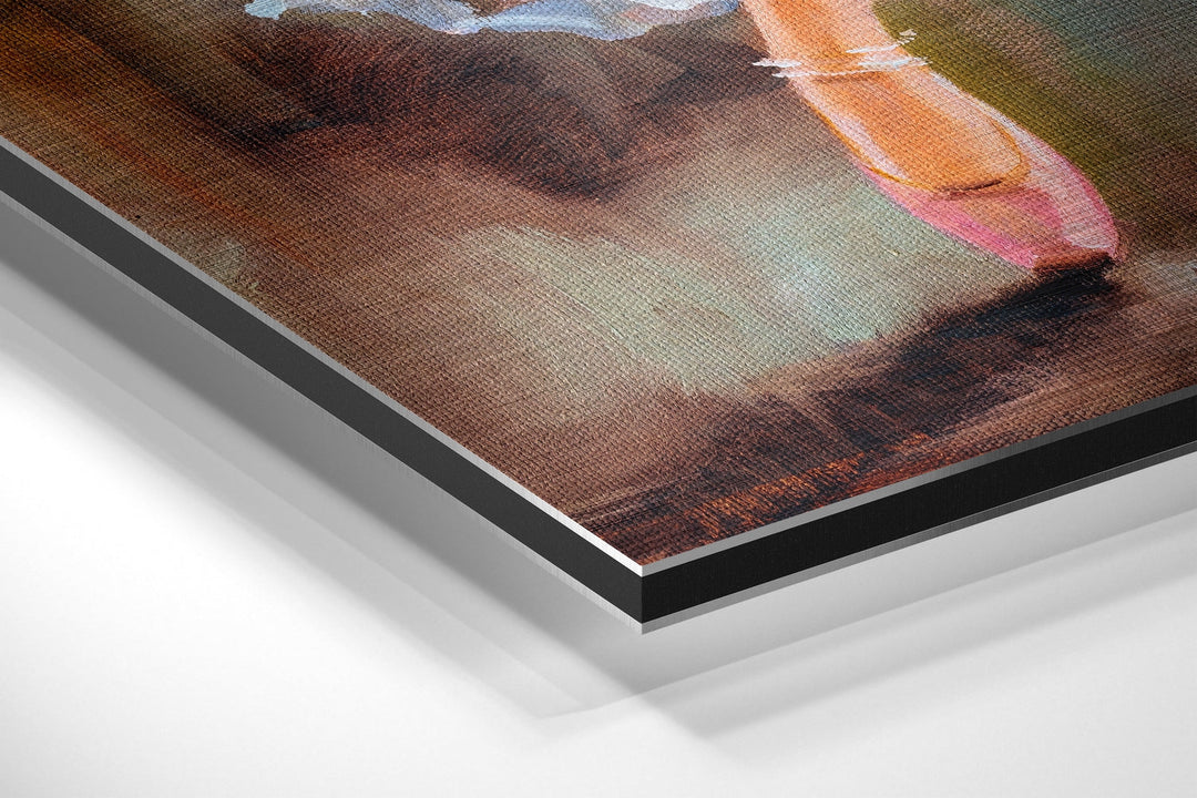 Ballerina Brushed Aluminium Dibond Wall Art.