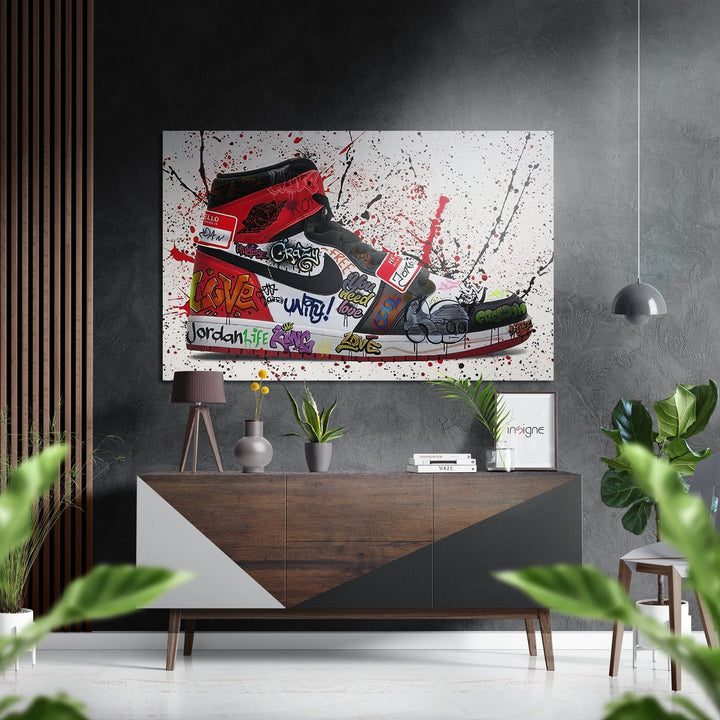 Free Sneakers Brushed Aluminium Dibond Wall Art.