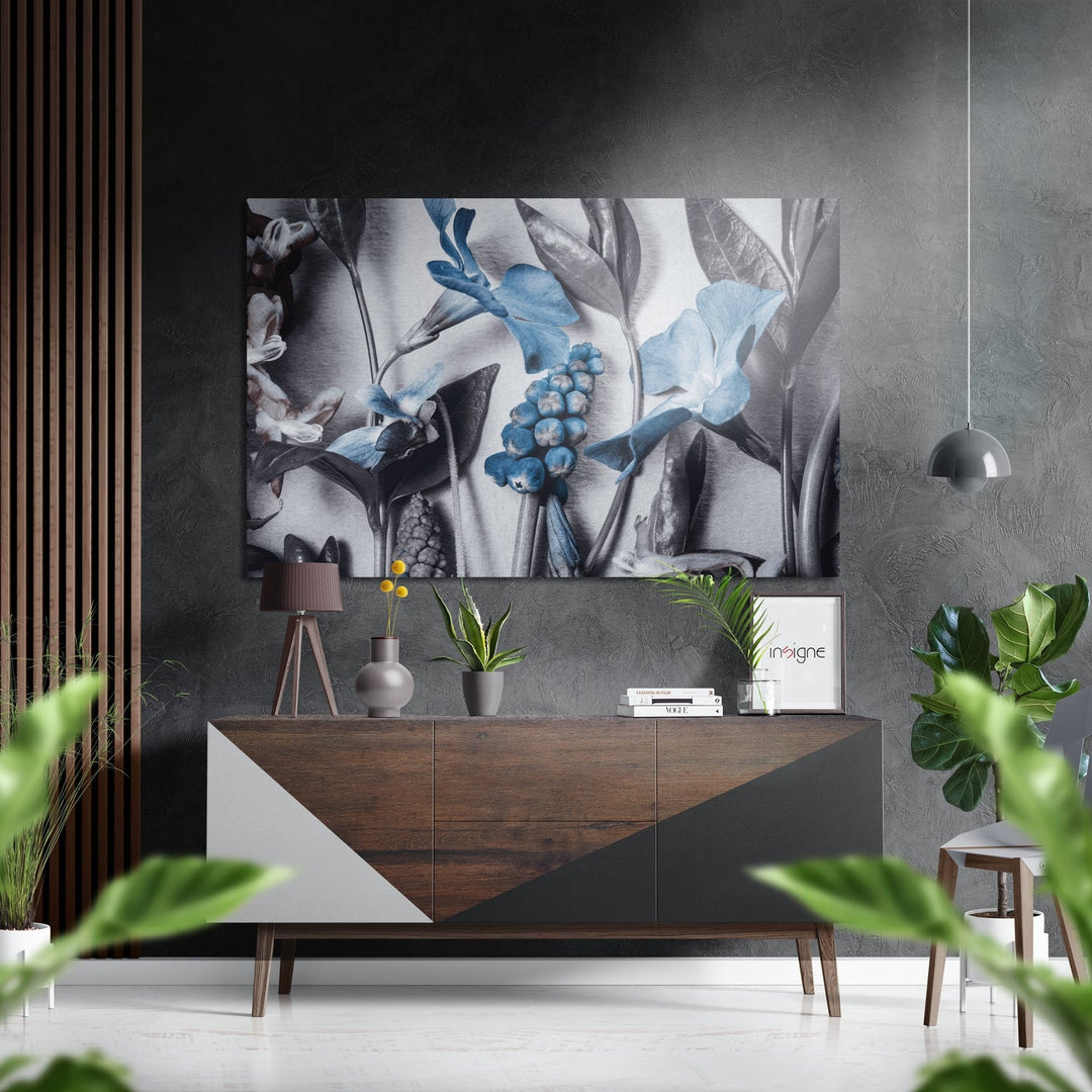 Flowers Brushed Aluminium Dibond Wall Art.